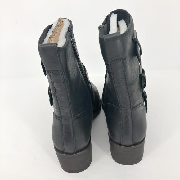 LUCKY BRAND Women's Katriny Boot 6 Black Leather Motorcycle Riding NWOB - Picture 7 of 11